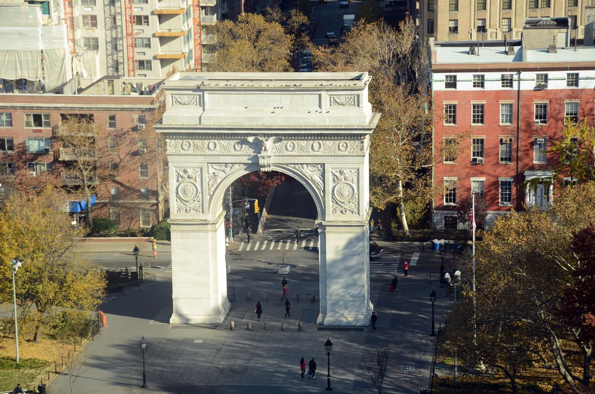 04 New York Washington Square Park Washington Arch In Autumn From NYU Kimmel Center